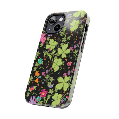 Clover Blossom (Black) Phone Case