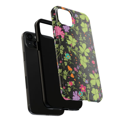 Clover Blossom (Black) Phone Case