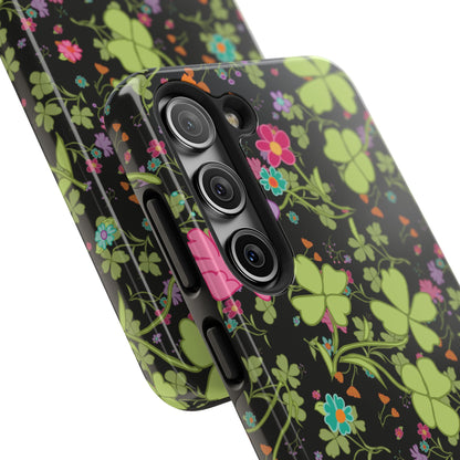 Clover Blossom (Black) Phone Case