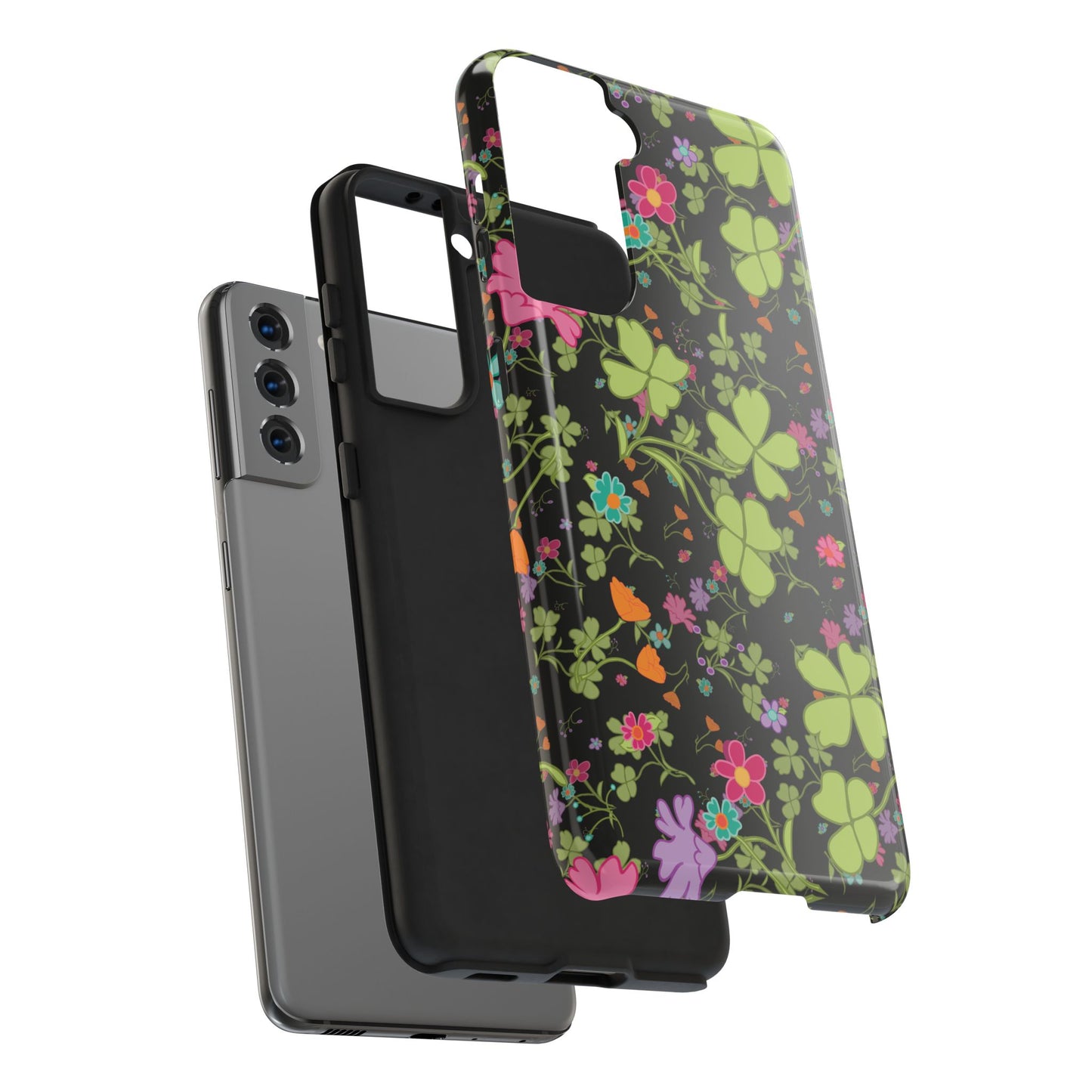 Clover Blossom (Black) Phone Case