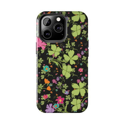 Clover Blossom (Black) Phone Case