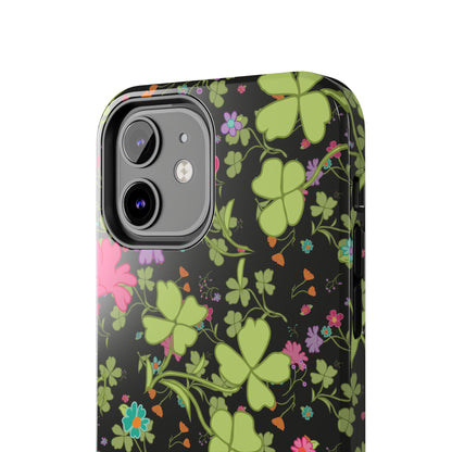 Clover Blossom (Black) Phone Case