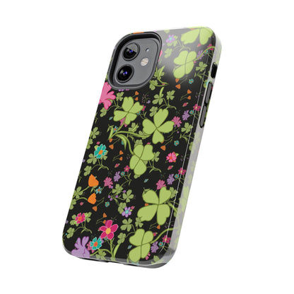 Clover Blossom (Black) Phone Case