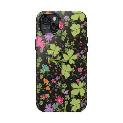 Clover Blossom (Black) Phone Case