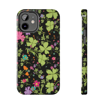 Clover Blossom (Black) Phone Case