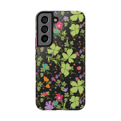 Clover Blossom (Black) Phone Case