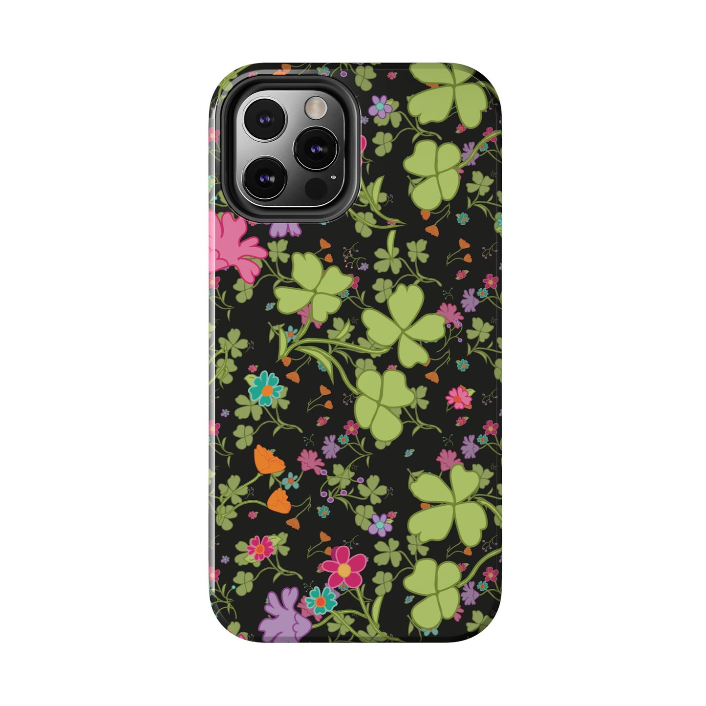 Clover Blossom (Black) Phone Case