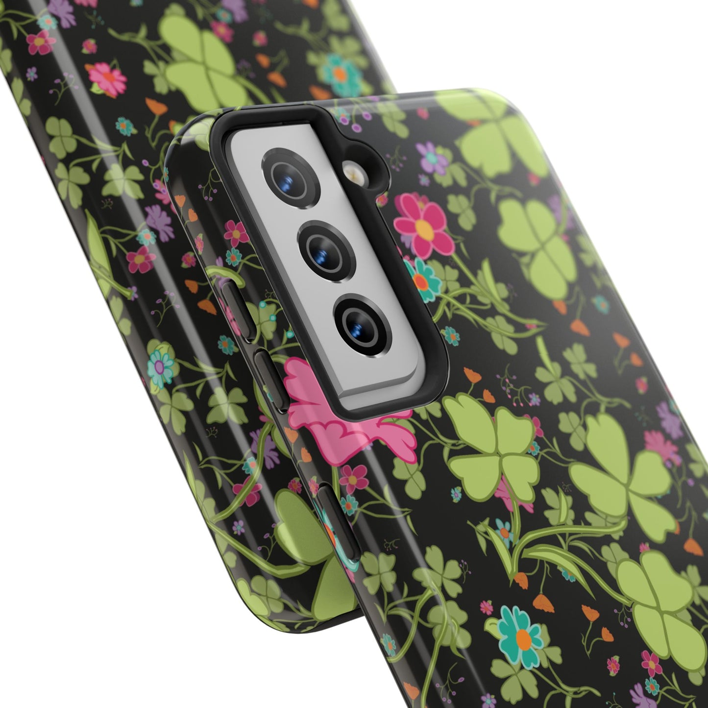 Clover Blossom (Black) Phone Case