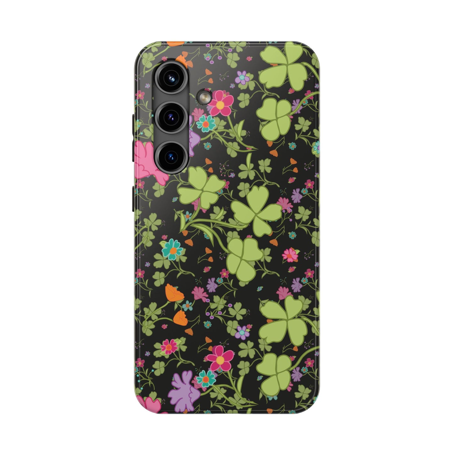 Clover Blossom (Black) Phone Case