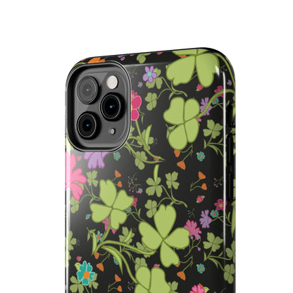 Clover Blossom (Black) Phone Case