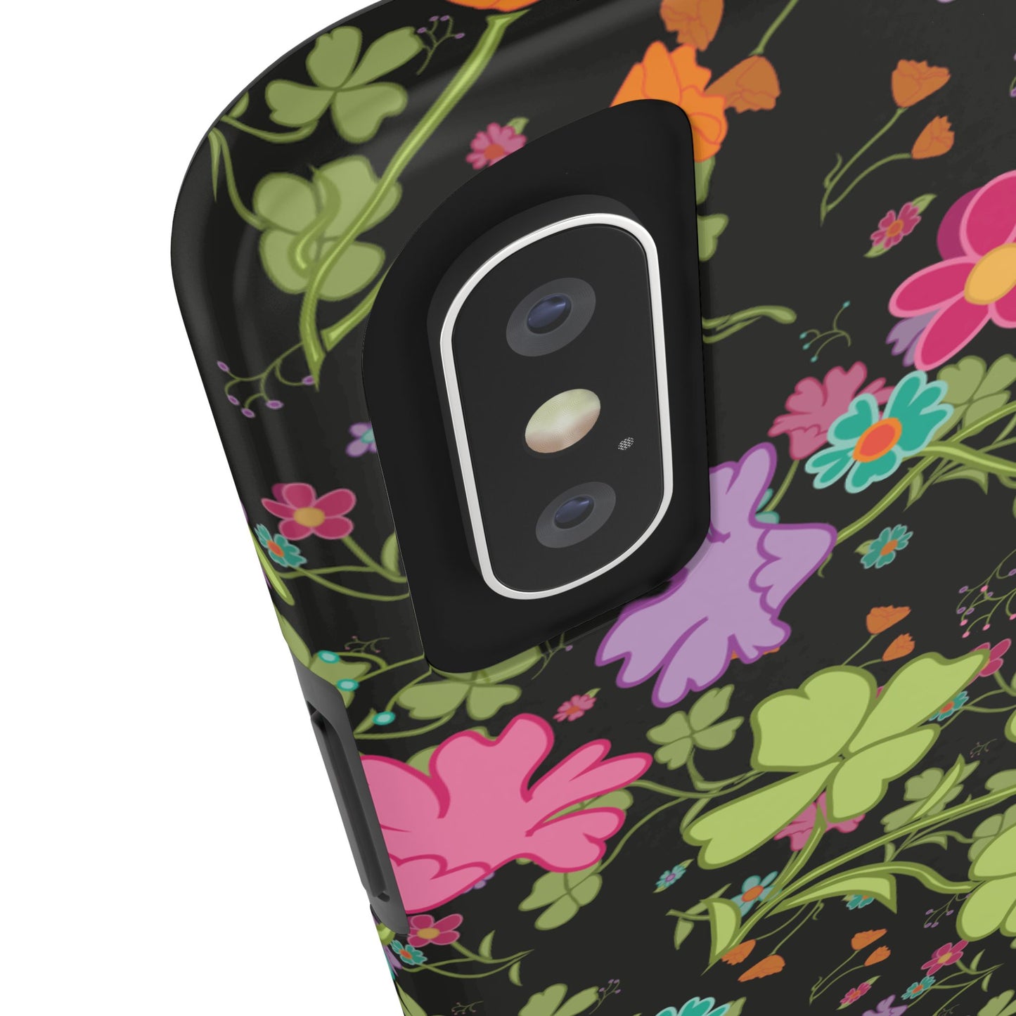 Clover Blossom (Black) Phone Case