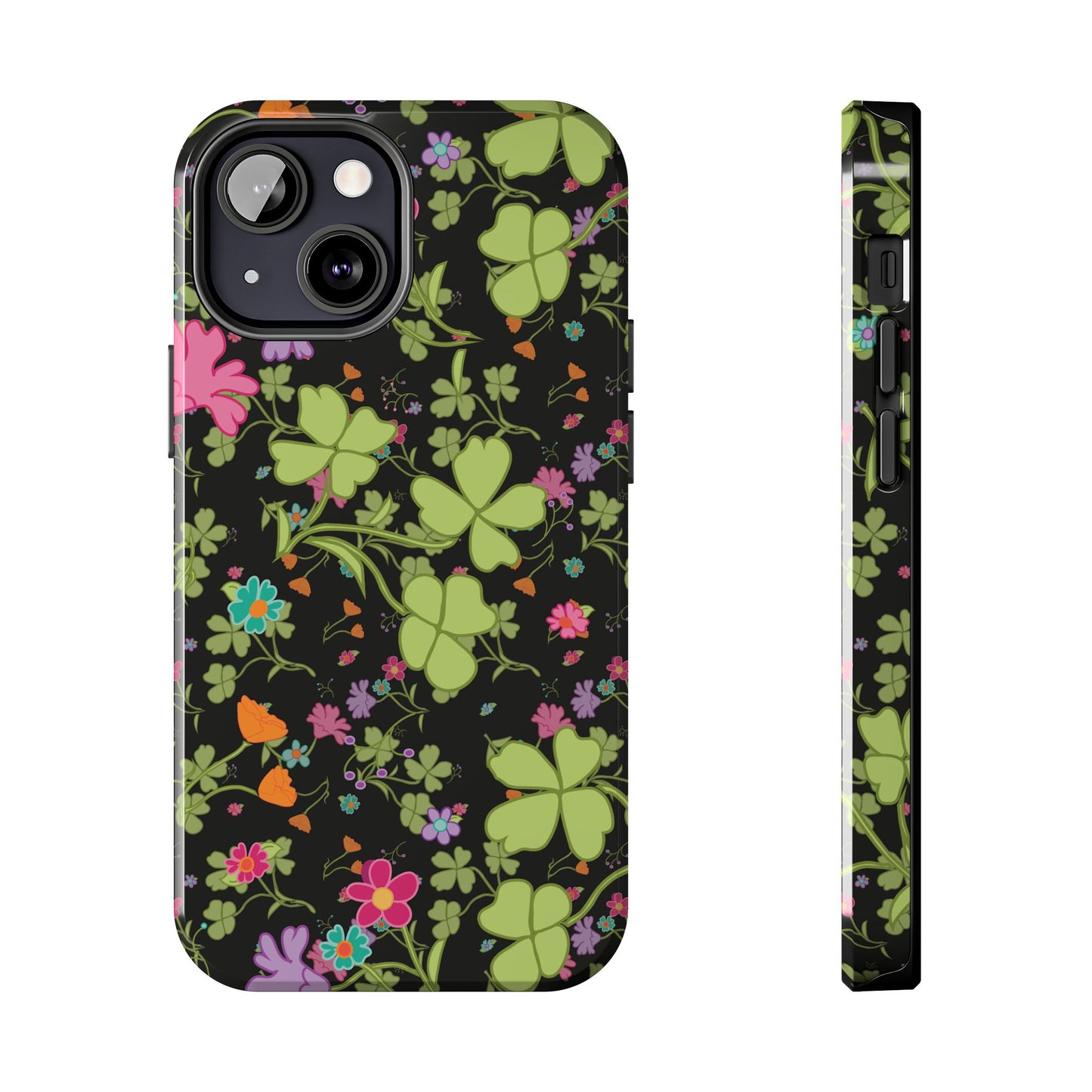 Clover Blossom (Black) Phone Case