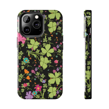 Clover Blossom (Black) Phone Case