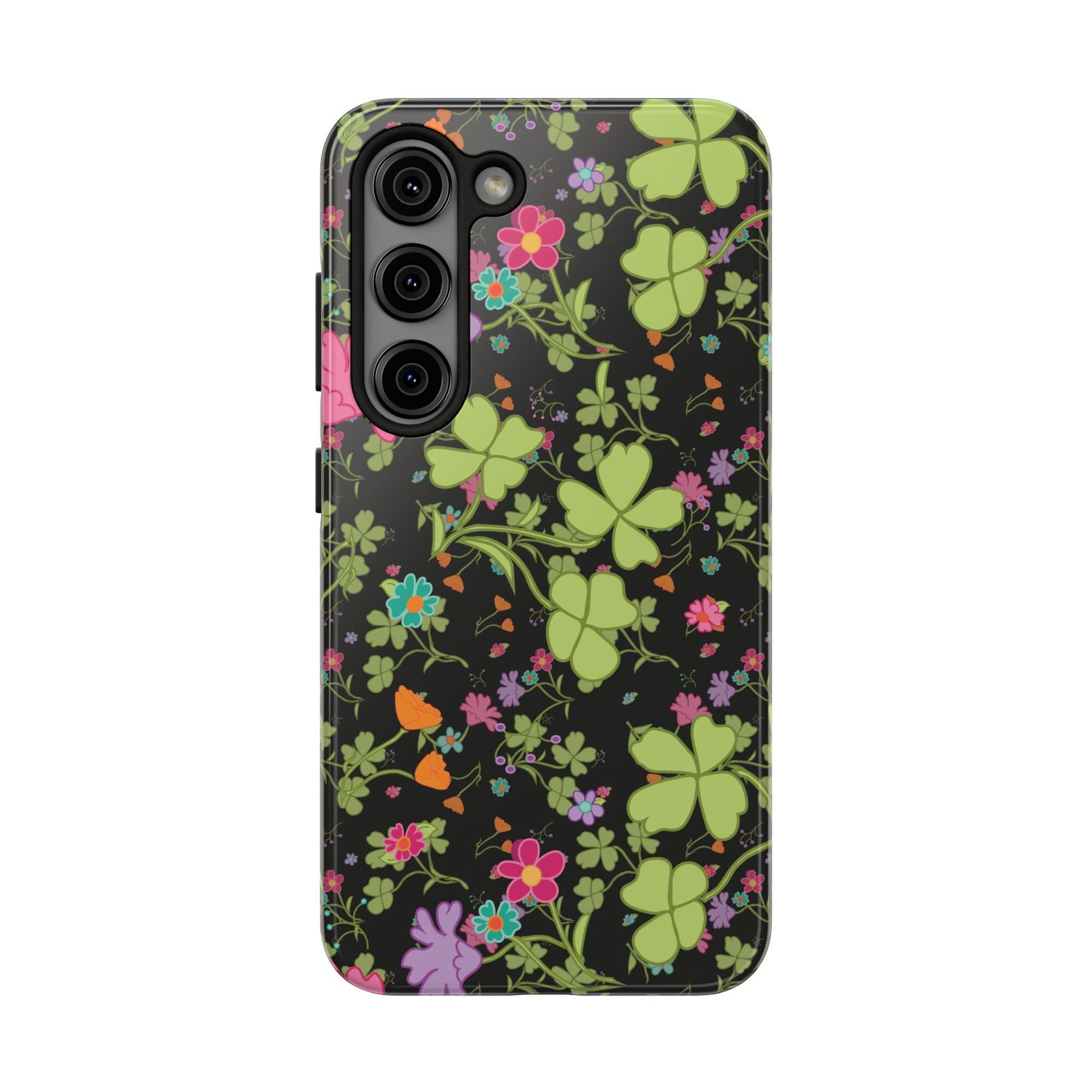 Clover Blossom (Black) Phone Case