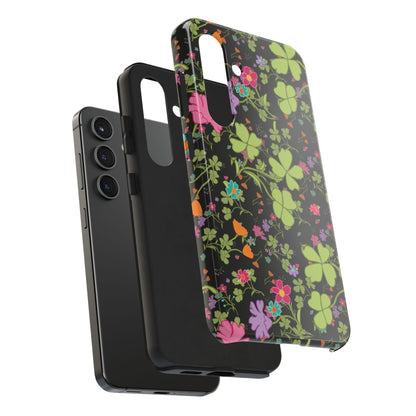 Clover Blossom (Black) Phone Case