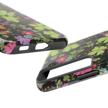 Clover Blossom (Black) Phone Case