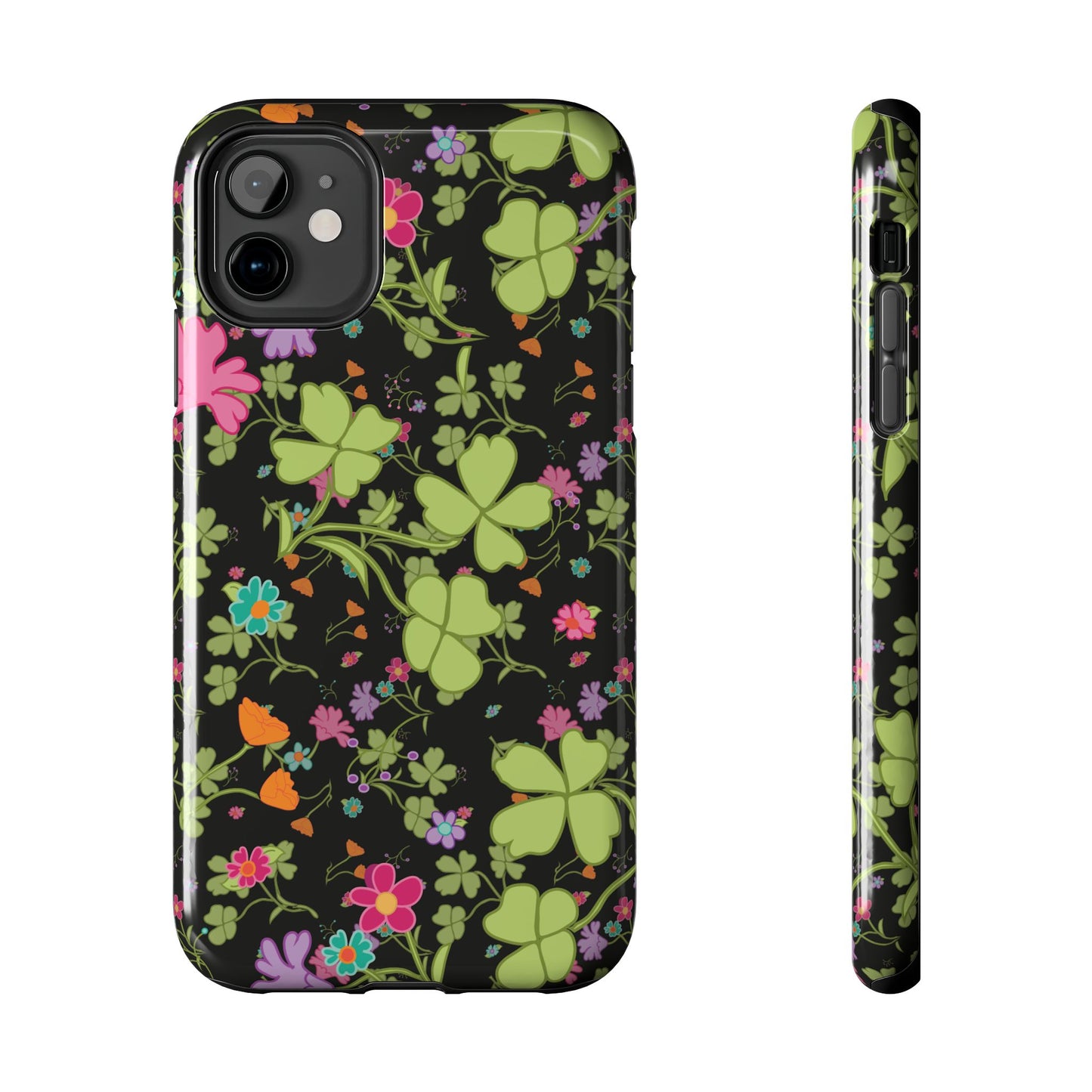 Clover Blossom (Black) Phone Case