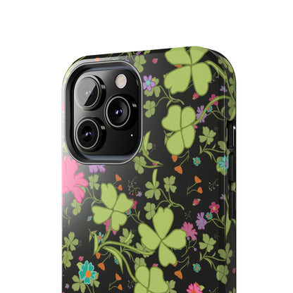 Clover Blossom (Black) Phone Case