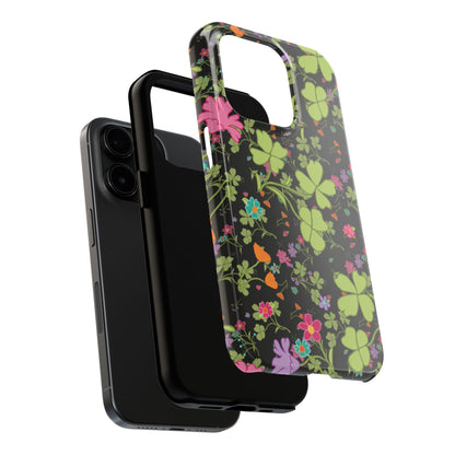 Clover Blossom (Black) Phone Case