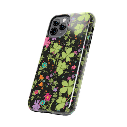 Clover Blossom (Black) Phone Case