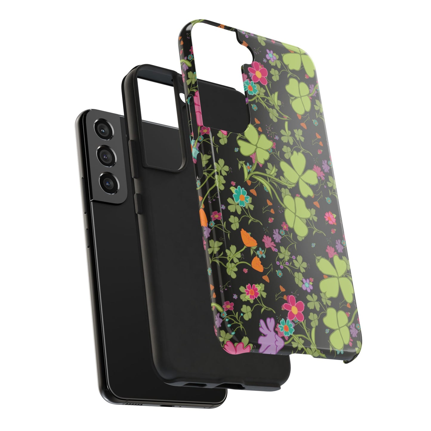 Clover Blossom (Black) Phone Case