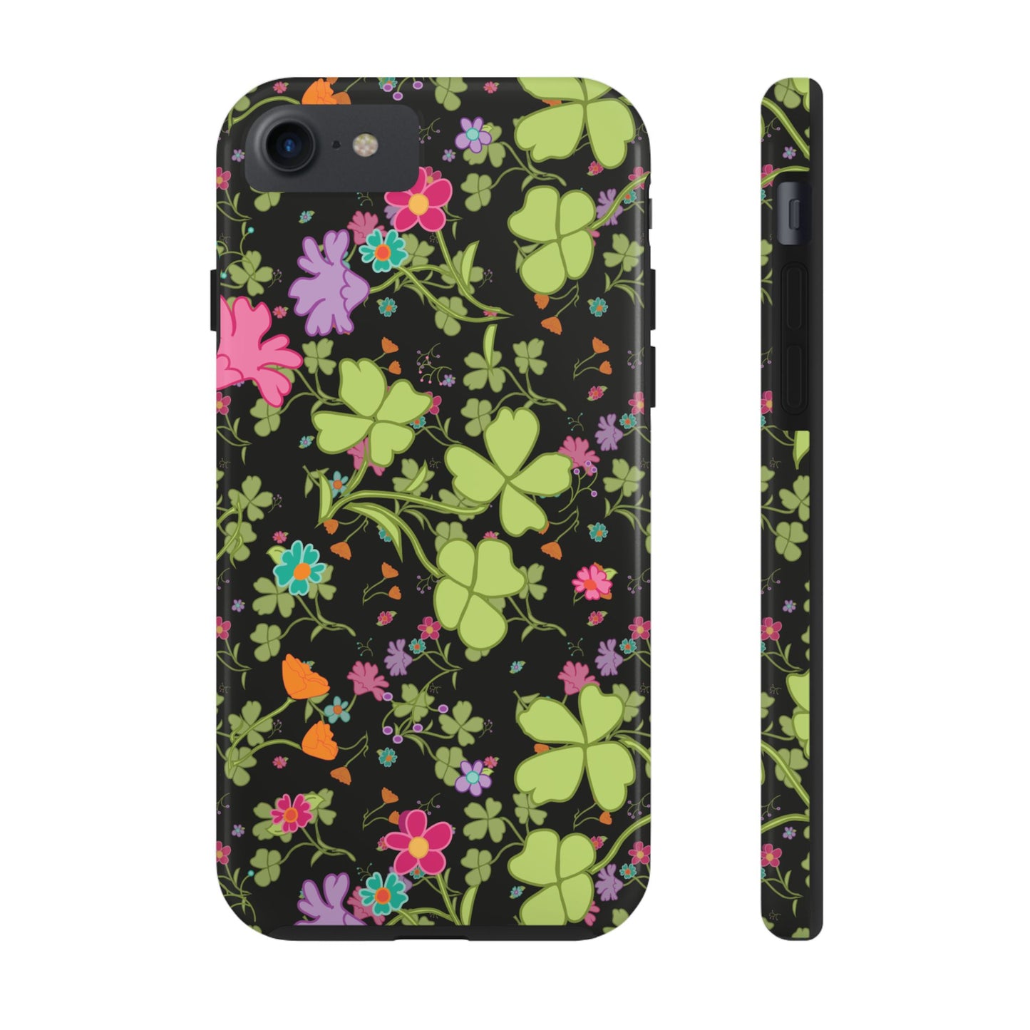 Clover Blossom (Black) Phone Case