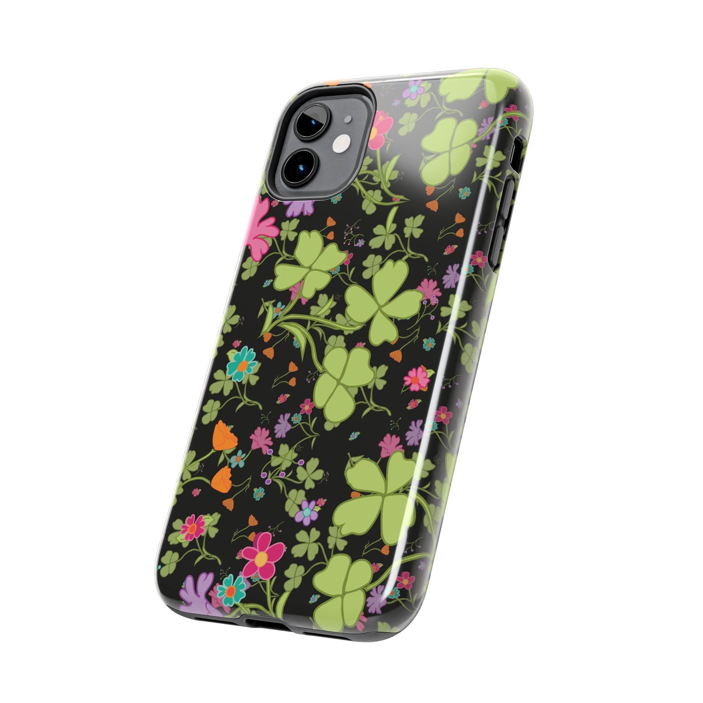 Clover Blossom (Black) Phone Case