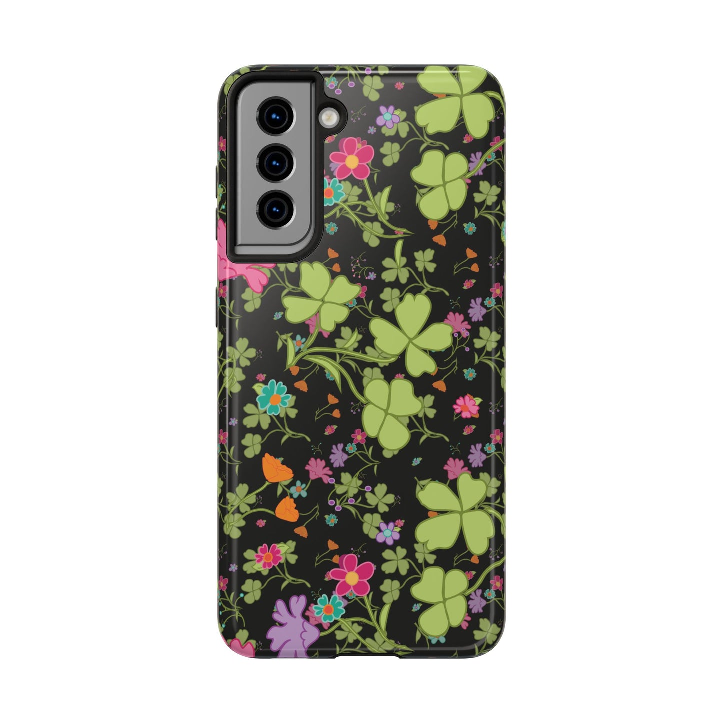 Clover Blossom (Black) Phone Case