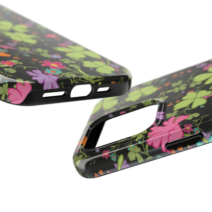 Clover Blossom (Black) Phone Case