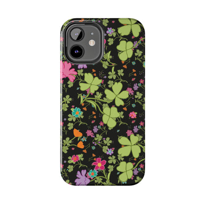 Clover Blossom (Black) Phone Case