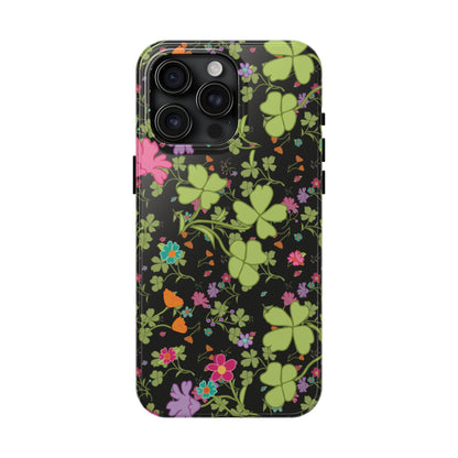 Clover Blossom (Black) Phone Case