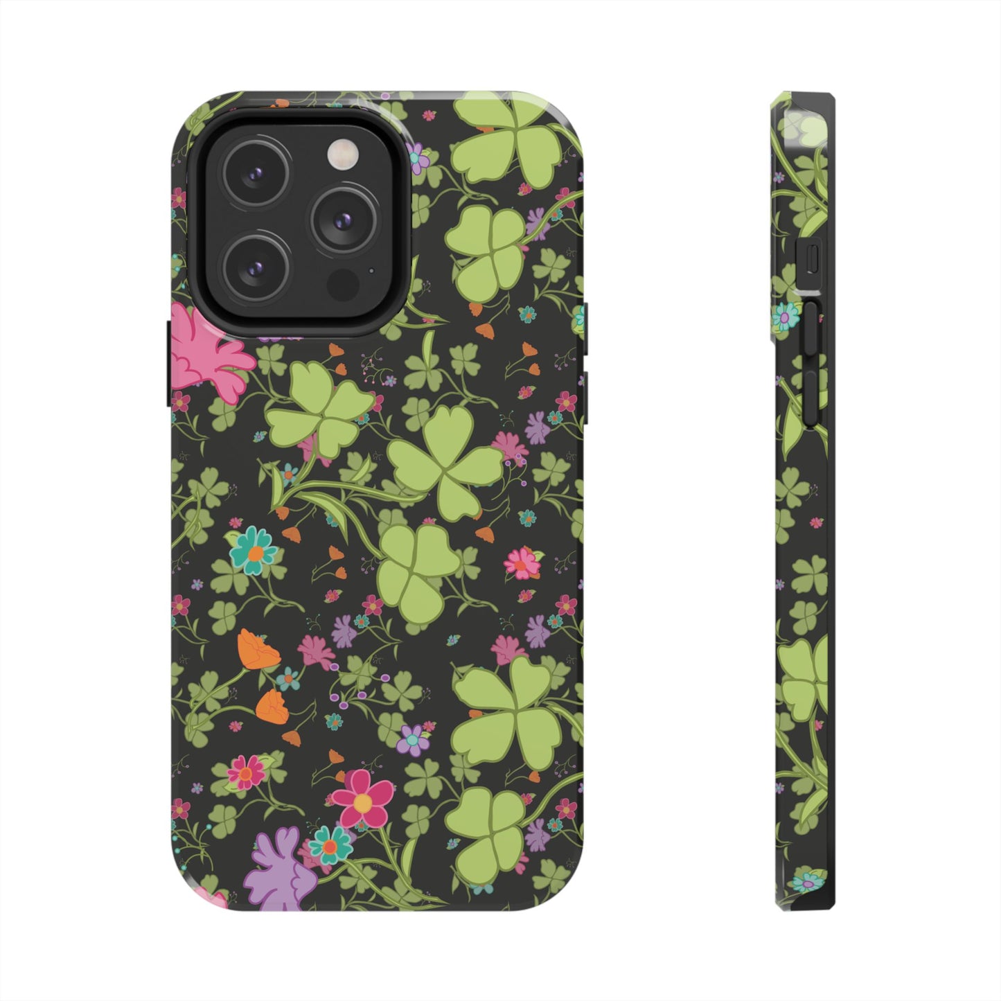 Clover Blossom (Black) Phone Case