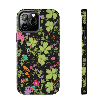 Clover Blossom (Black) Phone Case