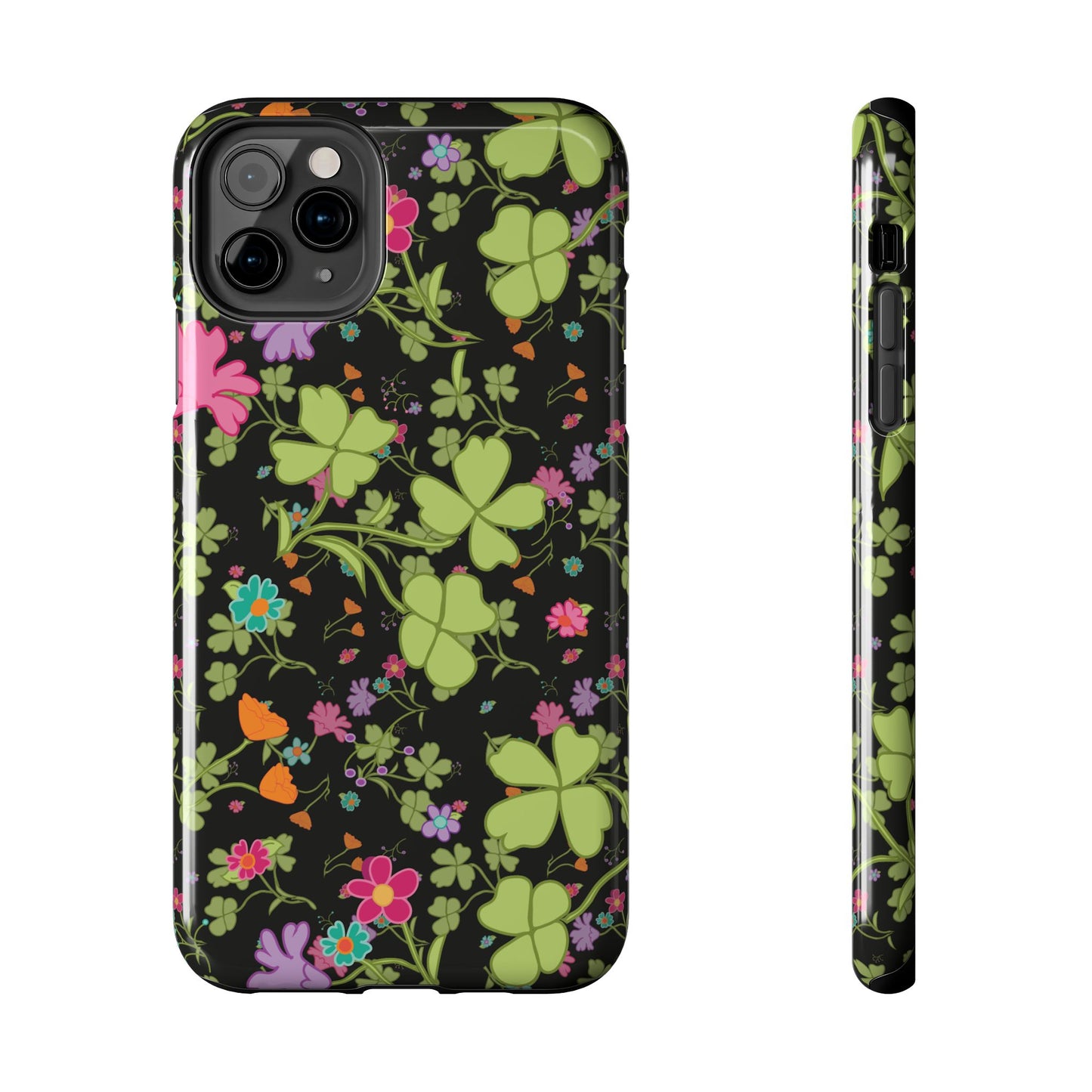 Clover Blossom (Black) Phone Case