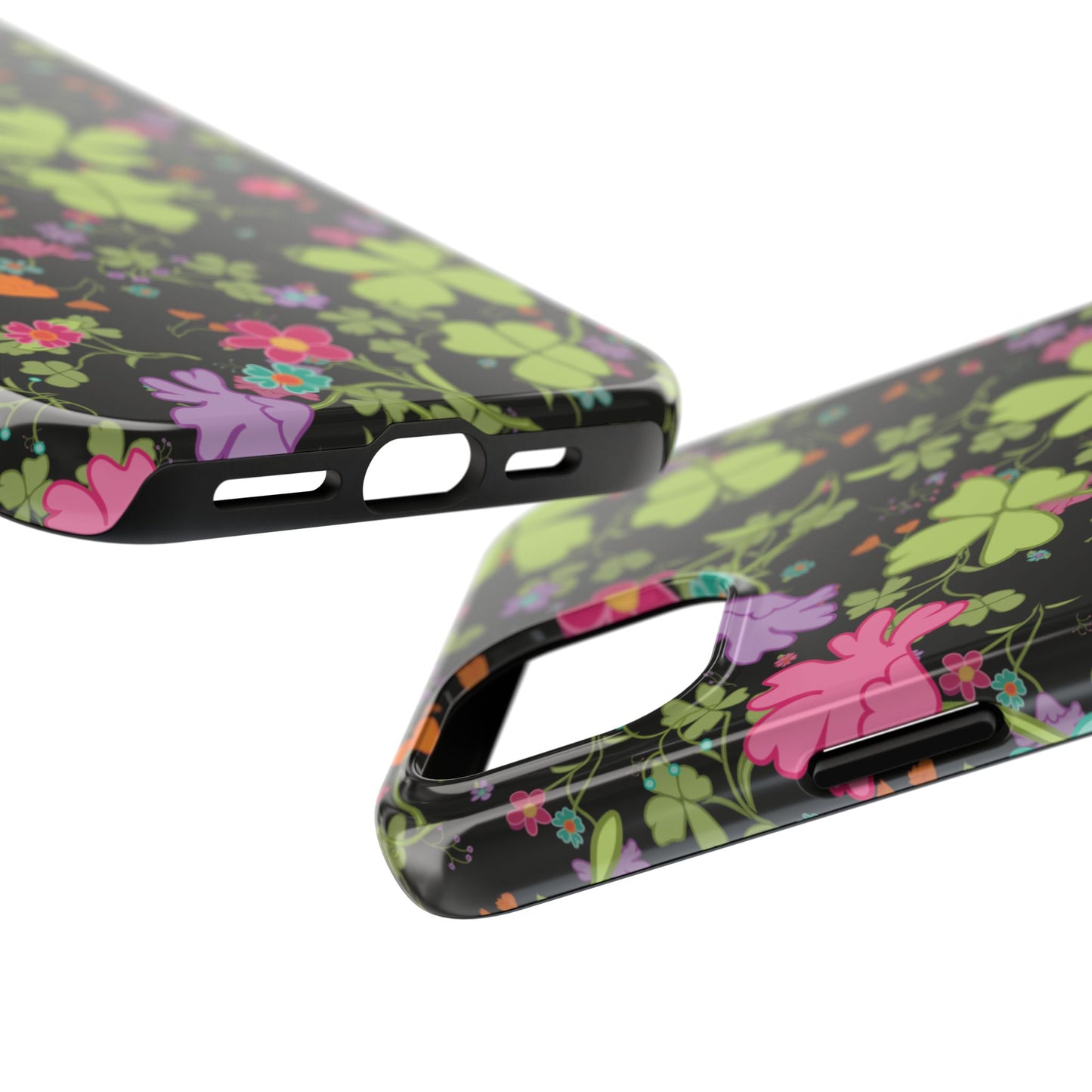 Clover Blossom (Black) Phone Case