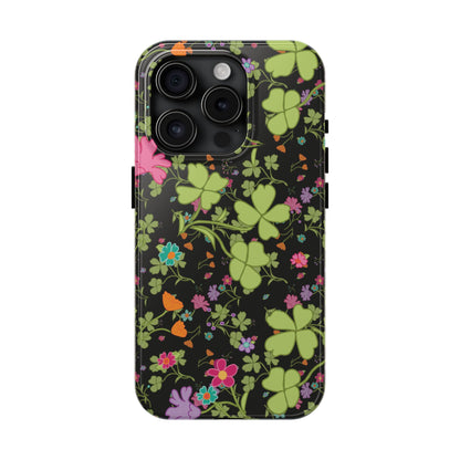 Clover Blossom (Black) Phone Case