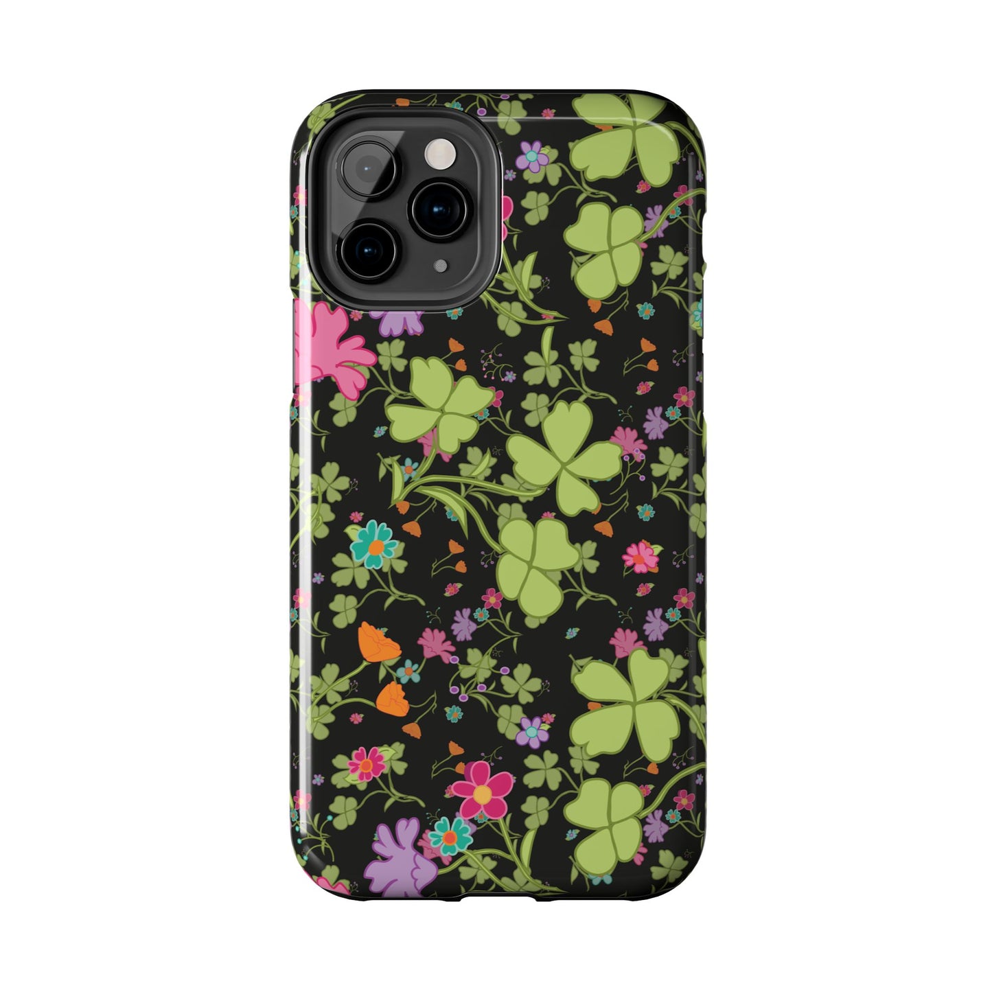 Clover Blossom (Black) Phone Case