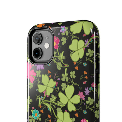 Clover Blossom (Black) Phone Case