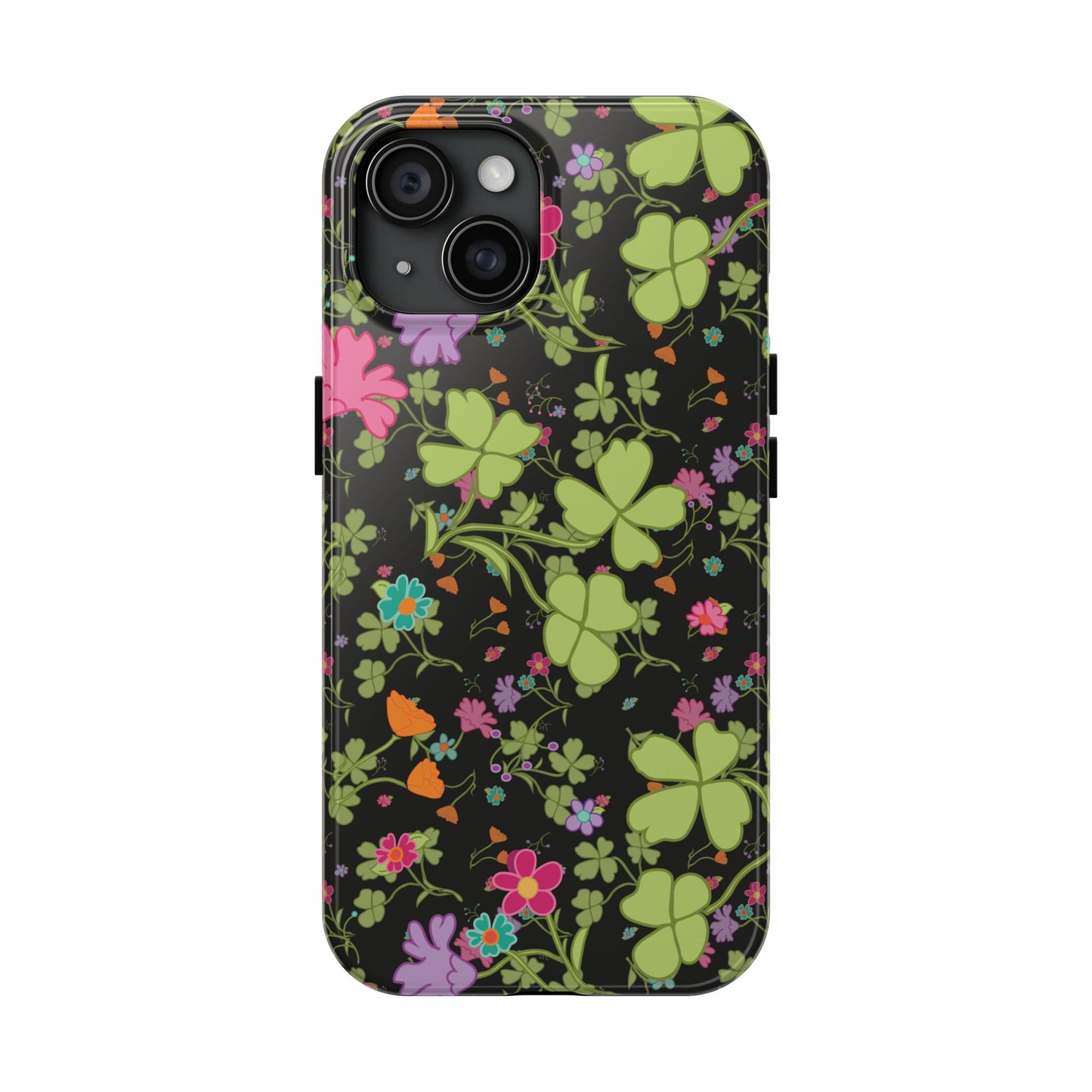 Clover Blossom (Black) Phone Case