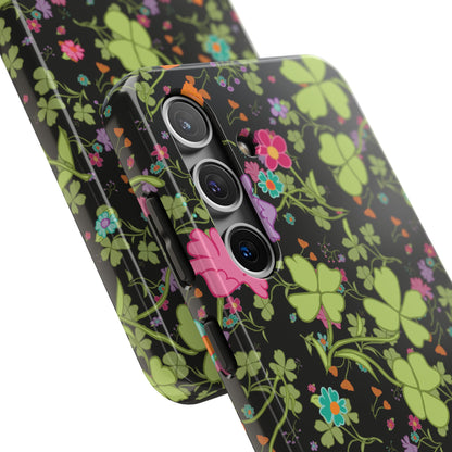 Clover Blossom (Black) Phone Case