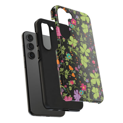 Clover Blossom (Black) Phone Case