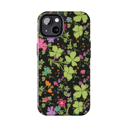 Clover Blossom (Black) Phone Case