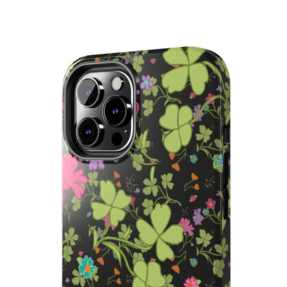 Clover Blossom (Black) Phone Case