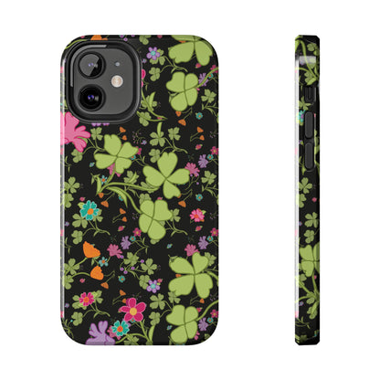 Clover Blossom (Black) Phone Case