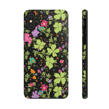 Clover Blossom (Black) Phone Case