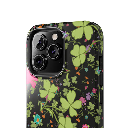 Clover Blossom (Black) Phone Case