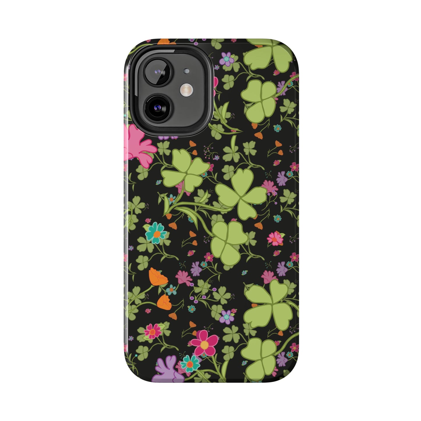 Clover Blossom (Black) Phone Case