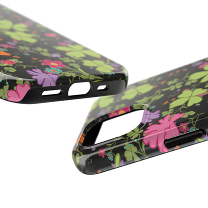 Clover Blossom (Black) Phone Case