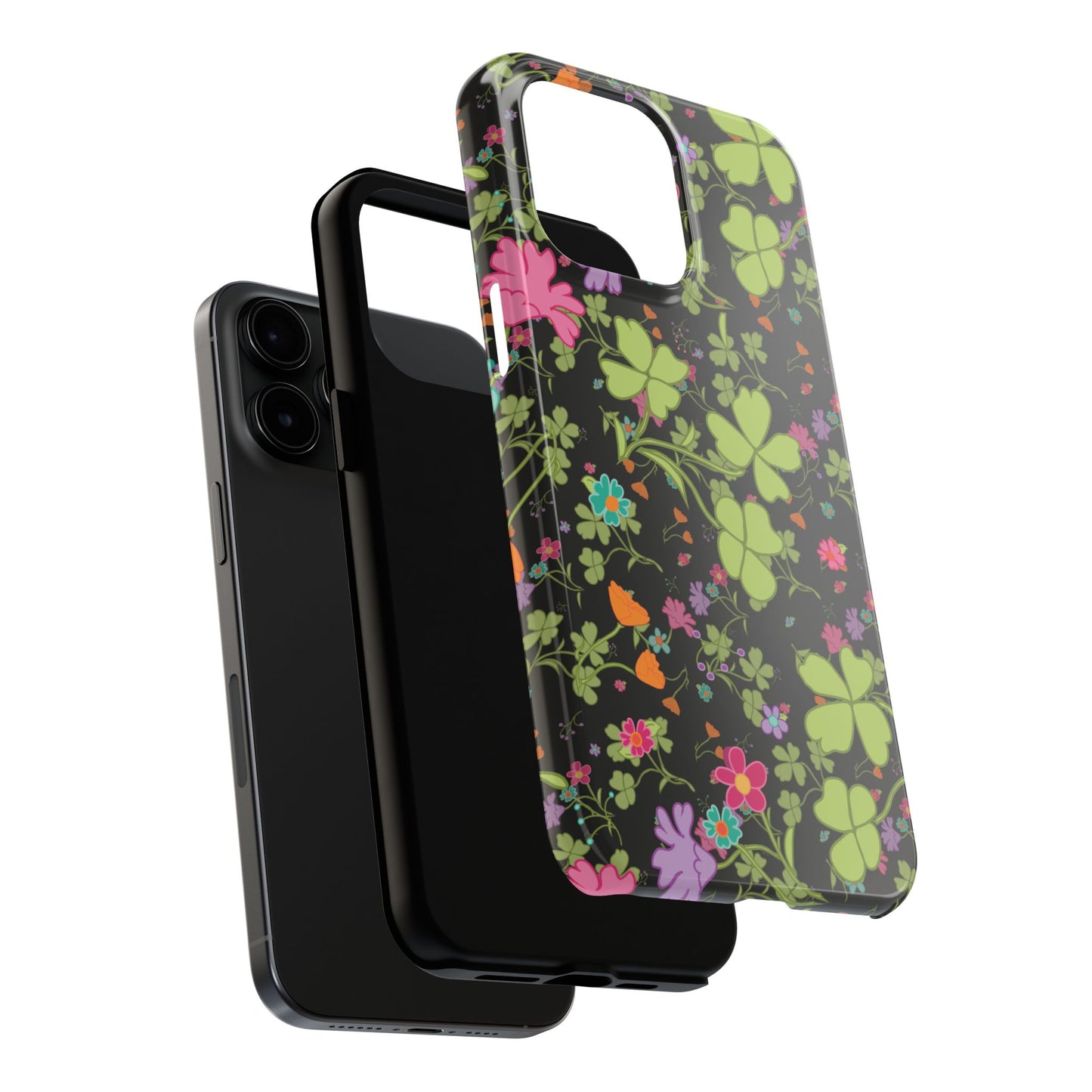 Clover Blossom (Black) Phone Case