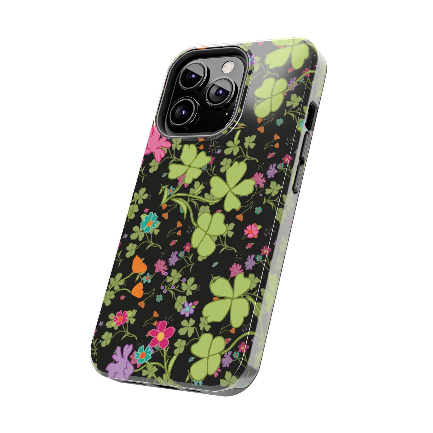 Clover Blossom (Black) Phone Case